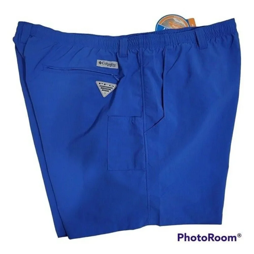 Columbia PFG Swim Trunks Mens XXL 2XL Omni-Shade Fishing Shorts Blue UPF‎ 50 NEW
